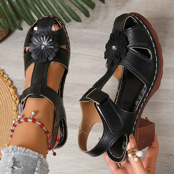Engraved Comfortable Chunky Heel Sandals ( BUY 2 FREE SHIPPING )