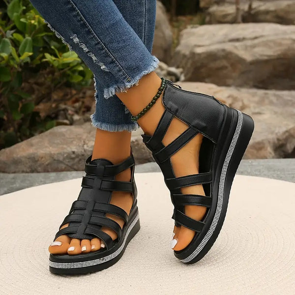 Rhinestone Decor Wedge Sandals ( BUY 2 FREE SHIPPING )